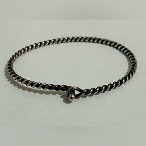 James Avery Silver Twisted Rope Bangle Bracelet